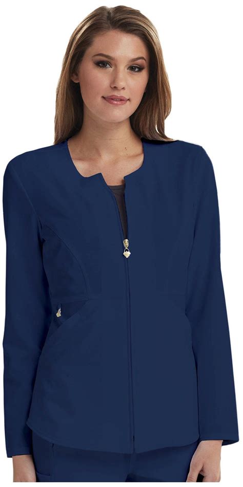 navy blue scrub jacket.